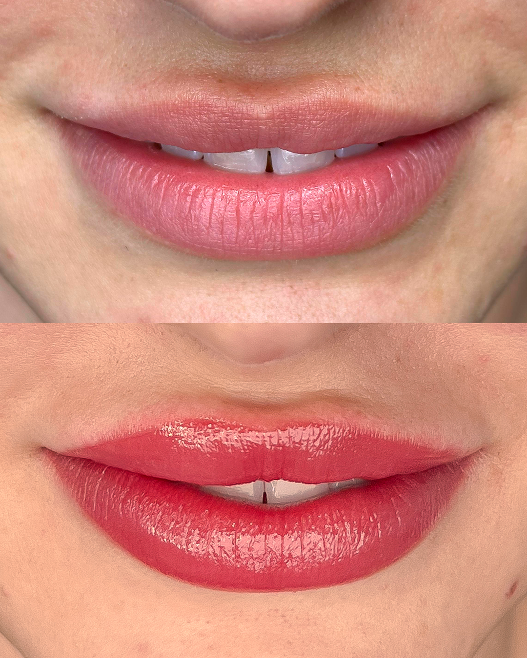 Antes e depois lip blush